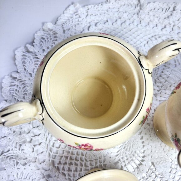 Myott Cream and Sugar Set Floral Bone China Staffordshire England - Picture 7 of 11